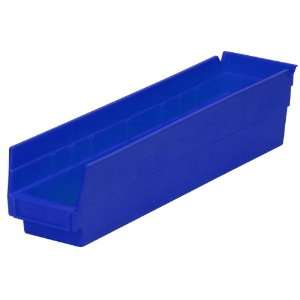   Inch Plastic Nesting Shelf Bin Box, Blue, Case of 12: Home Improvement