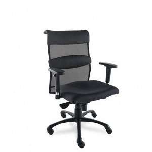 Alera : Eon Series Mid Back Swivel/Tilt Chair with T Arms, Black/Gray 