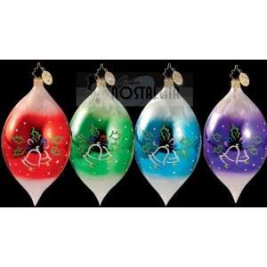 RADKO FANTASIA Snowfall Chimes Set of 3 glass Christmas Ornaments Made 