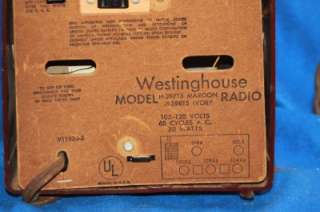 1954 Westinghouse Model H 397T5 Bakelite Maroon Radio  