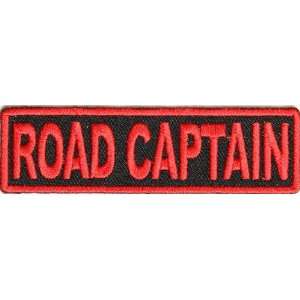  Road Captain patch   Red Embroidery, 3.5x1 inch, small 