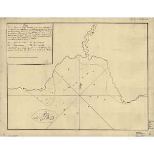  1700s map Coast of Chile, Borja Bay