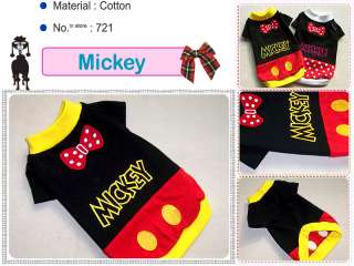 Small Dog Clothes Disney Costume Mickey T Shirts,721  