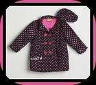 NWT AL & RAY BLK/PNK GIRLS POLKA DOT JACKET & BERET