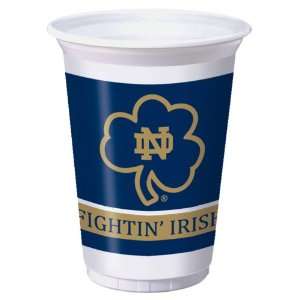   Fighting Irish Printed Plastic 20 oz. Cups (8 Count): Toys & Games