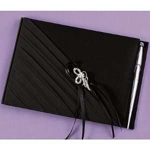   Guestbook 9 1/2 x 6 1/2., Rhinestone Bow Guest Book and Pen