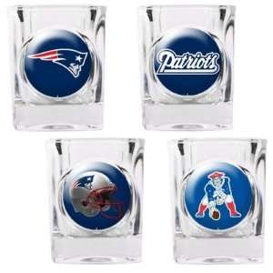 New England Patriots 4 pc Shot Glass Set  Sports 