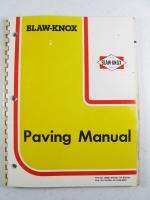 Blaw Knox Paving Manual  