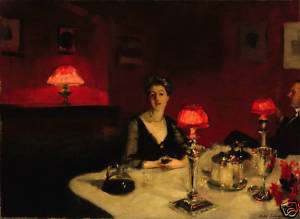 John Singer Sargent At the dinning room table canvas  