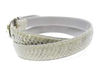 BLOOMINGDALES Olive Python Skin Belt Size 36  