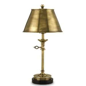   Brass / Black Emerson 1 Light Brass Library Accent Table Lamp with
