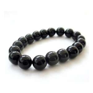   Black Agate Beads Buddhist Prayer Meditation Mala Bracelet Jewelry