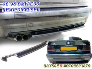 91 99 BMW E36 3 Series M3 Rear Bumper Lip Diffuser (ABS)  