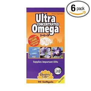  Country Life Ultra Omega 3 6 9 90 softgels Health 