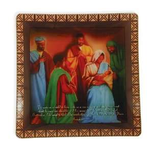  NATIVITY GLASS PLATE   30 %Off