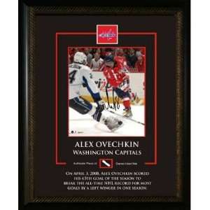  Alexander Ovechkin Signed 8 x 10 Etched Mat Capitals 