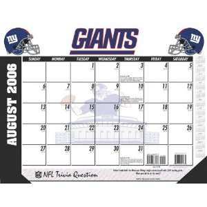  New York Giants 22x17 Academic Desk Calendar 2006 07 