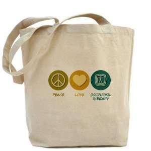  Peace Love Occupational Therapy Funny Tote Bag by 