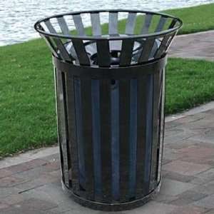  Fluted Metal Trash Receptacle: Home & Kitchen