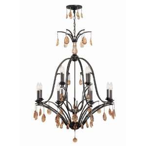   Bronze Brione Crystal Twelve Light Chandelier from the Brione Collecti