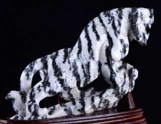 Natural Zebra Jasper TIGER Sculpture/Carving #T83,amazing  
