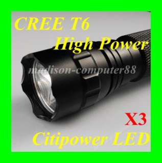   T6 LED torch X3 T6 flashlight 1000 Lumen 5 switch Mode LED LAMP  