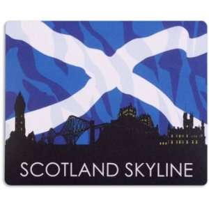  Mouse mat Scotland skyline and St Andrews Cross design: Home & Kitchen
