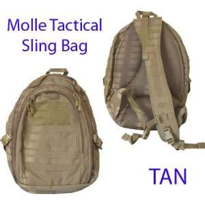  Tactical Sling Bag Backpack Tan Color