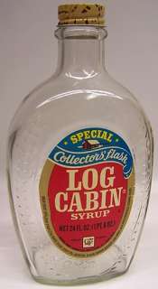 Vintage Collectors Flask Log Cabin Syrup Indian Design  