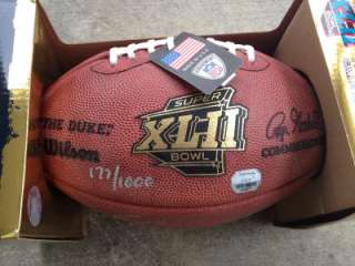   AUTOGRAPHED SUPERBOWL GAME FOOTBALLMOUNTED MEMORIES177/1000  