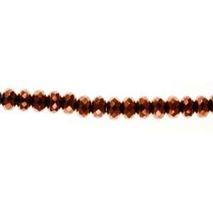  7 Gemstone Bronze Bead Strand, 7mm x 4mm