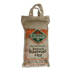 Bombay, Rice Basmati Brown, 2 LB (Pack of 12)  Grocery 