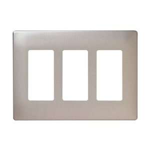   Decorator Screwless Wall Plate in Brushed nickel: Home Improvement