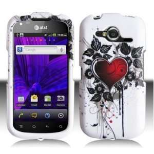  Pantech Burst P9070 P 9070 White with Red Love Heart Black 