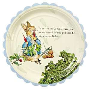 Meri Meri Peter Rabbit Large Paper Plates, 12 Pack:  