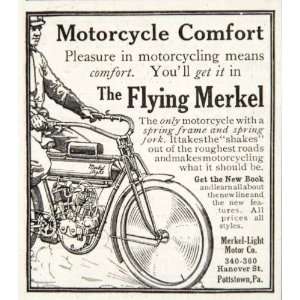 1910 The Flying Merkel Merkel Light Motor Motorcycle Ad   Original 