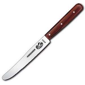  Victorinox Steak Knife Serrated Round Tip, Rosewood, 5.25 