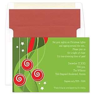  Swirly Ornaments Invitation Holiday Invitations Health 