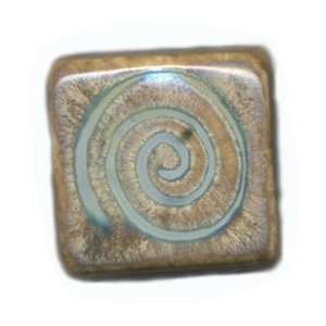  Knob   307 73, Square, Swirls, Swirled