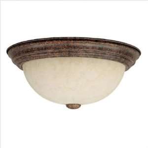   2735GU   15 Three Light Flush Mount in Gilded Umber