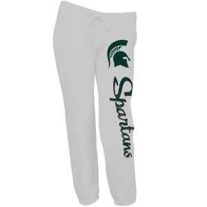  Michigan State Spartans Ladies White Football Capri Pants 