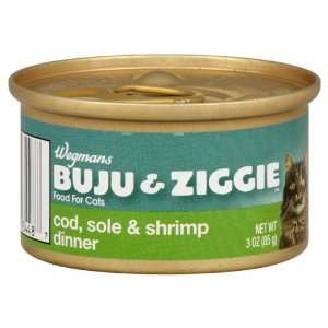  Wgmns Buju & Ziggie Cat Food, Cod, Sole & Shrimp Dinner, 3 