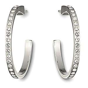  Swarovski Crystal Now Round Pierced Earrings: Jewelry