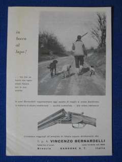 BRESCIA ITALY RIFLE GUN OLD VINTAGE ITALIAN AD 1954  