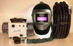 Supplied air respirator w/auto darkening welding helmet  