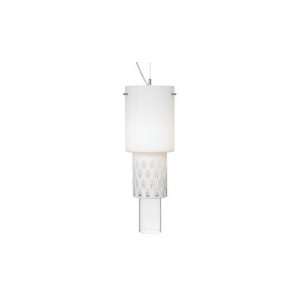   Zinnia Grande   One Light Pendant, Bronze Finish with Opal/Clear Glass