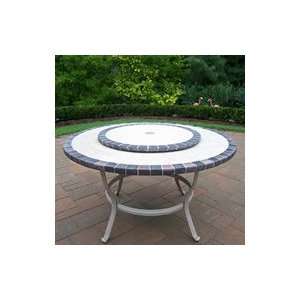   Living Stone Art Conversation Table with Lazy Susan: Everything Else