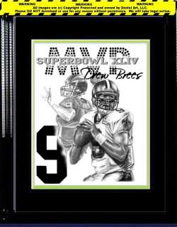 DREW BREES SUPERBOWL44 MVP LITHOGRAPH IN SAINTS JERSEY  