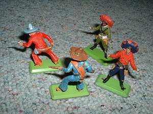 Britains Old Deetail 1/32 54mm Mexicans x4  