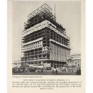  1928 Print NJ Telephone Building Newark Construction 